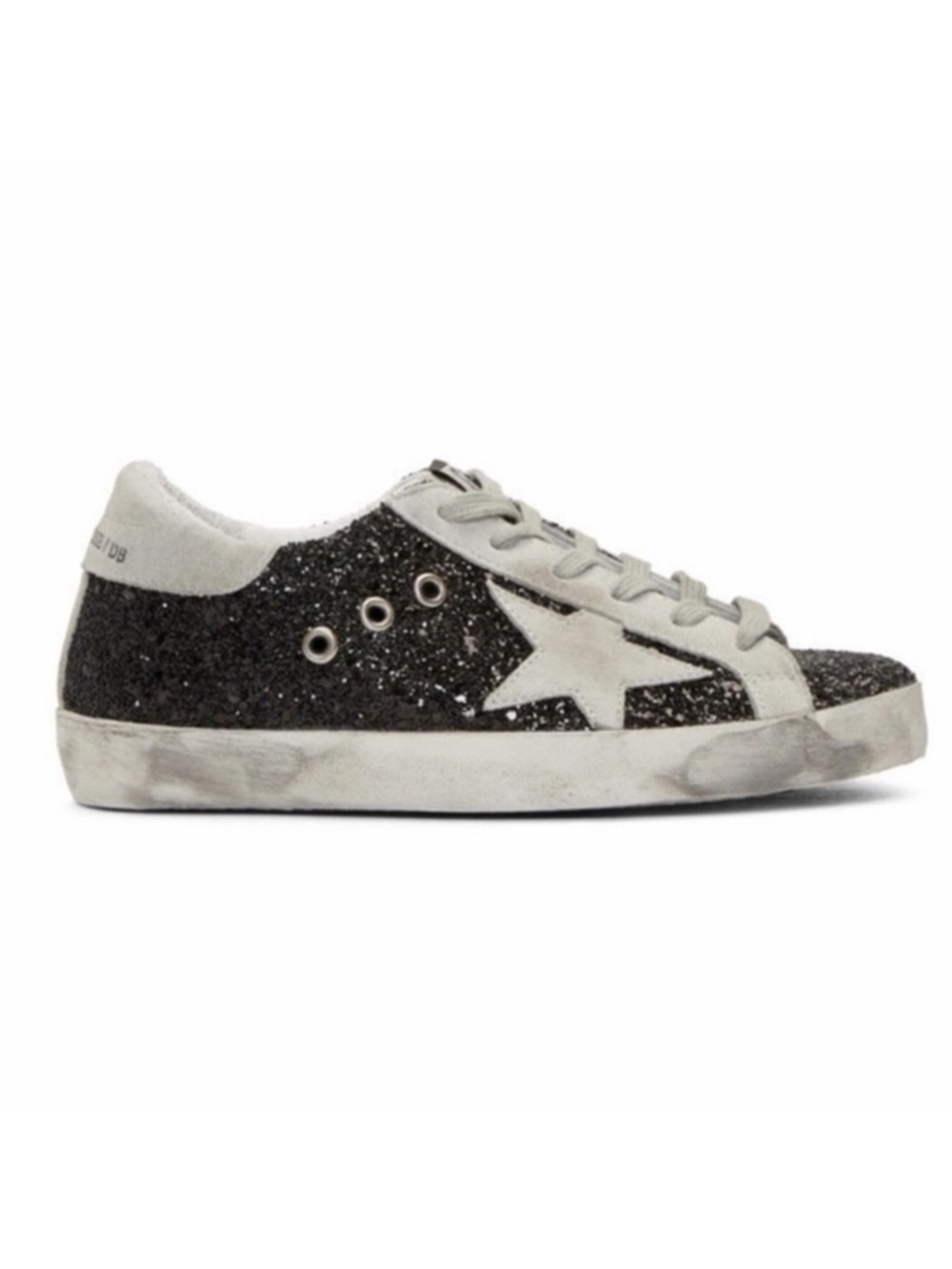 Golden Goose Black Glitter Superstar Sneakers